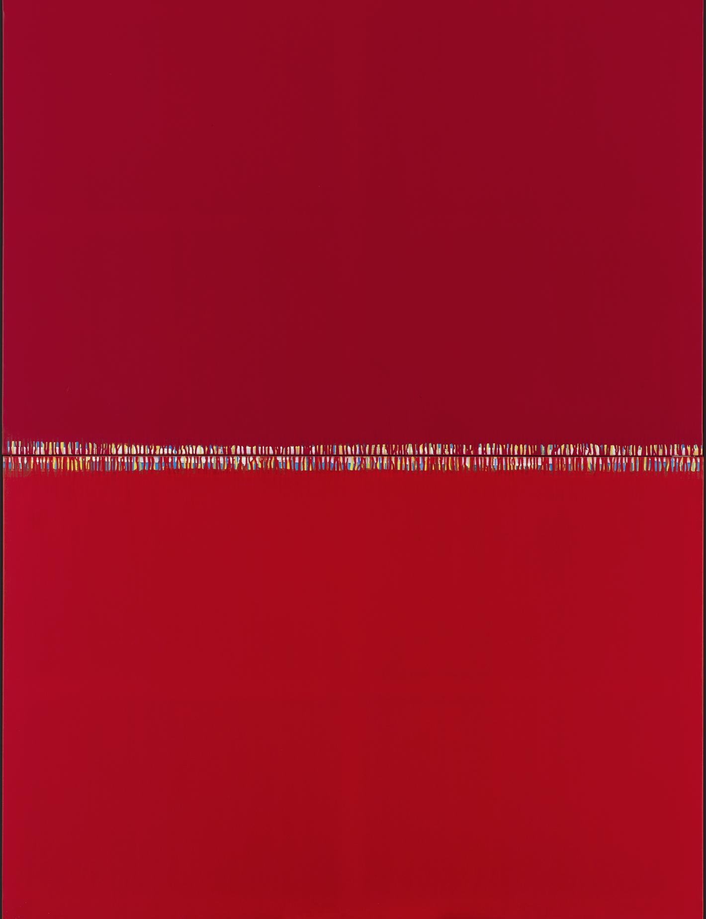 2 unterschiedlich rote Farbflächen übereinander 
